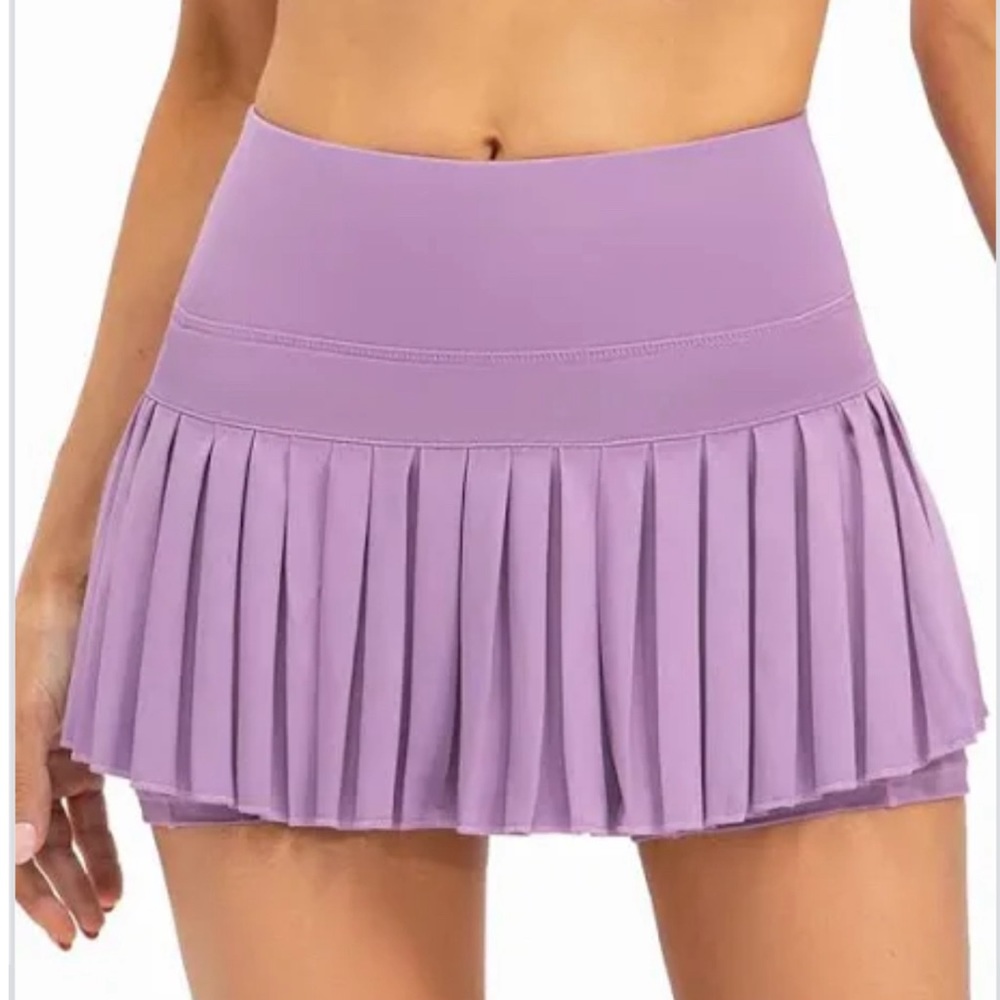 Purple Pleated Skirt from Gold Hinge! Runs small so can fit a Small!
